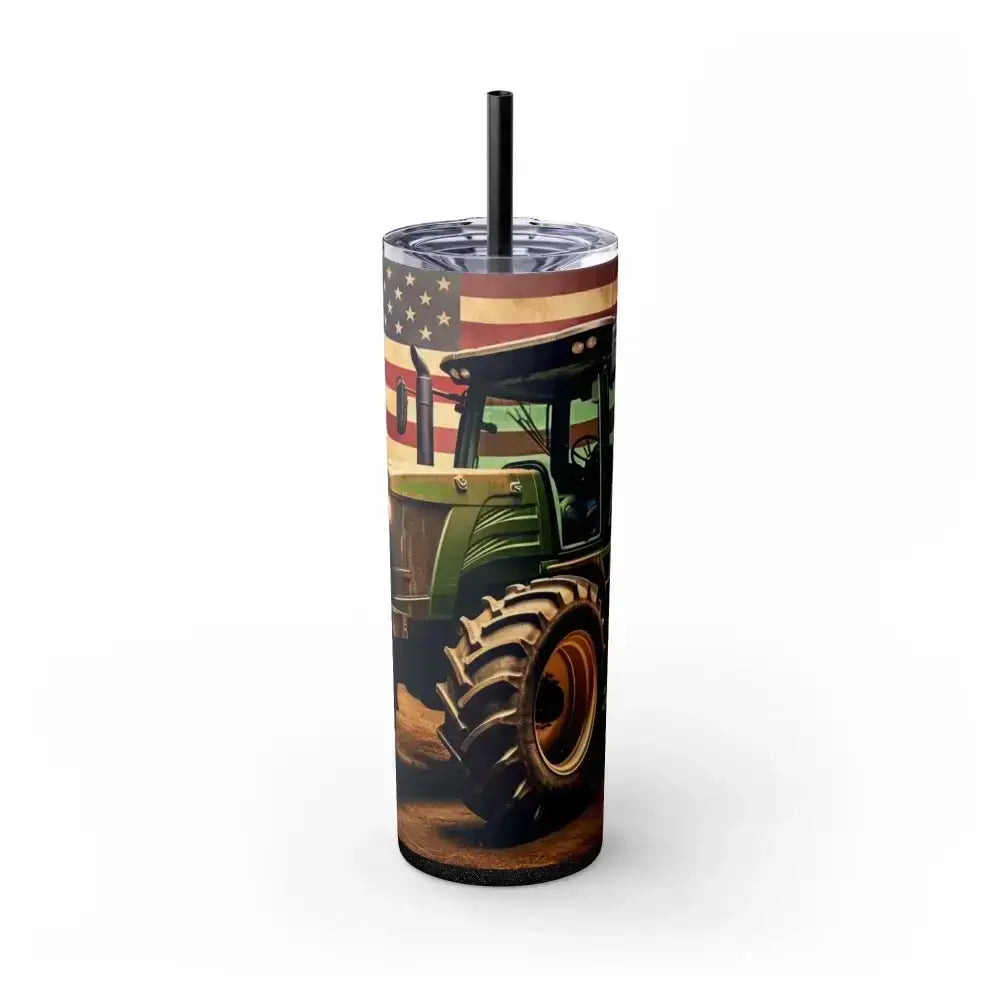 Classic Tractor Skinny Tumbler, Patriotic Gifts, Gifts for Farmers