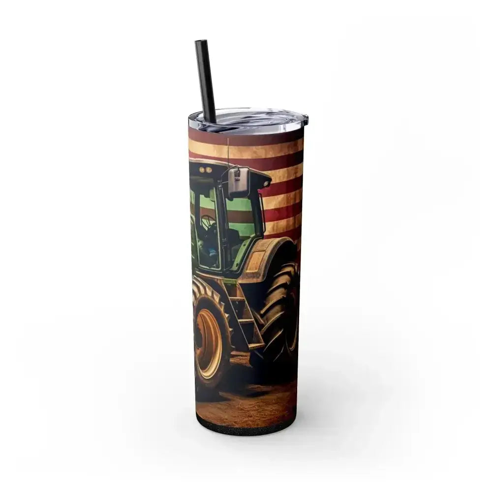 Classic Tractor Skinny Tumbler, Patriotic Gifts, Gifts for Farmers