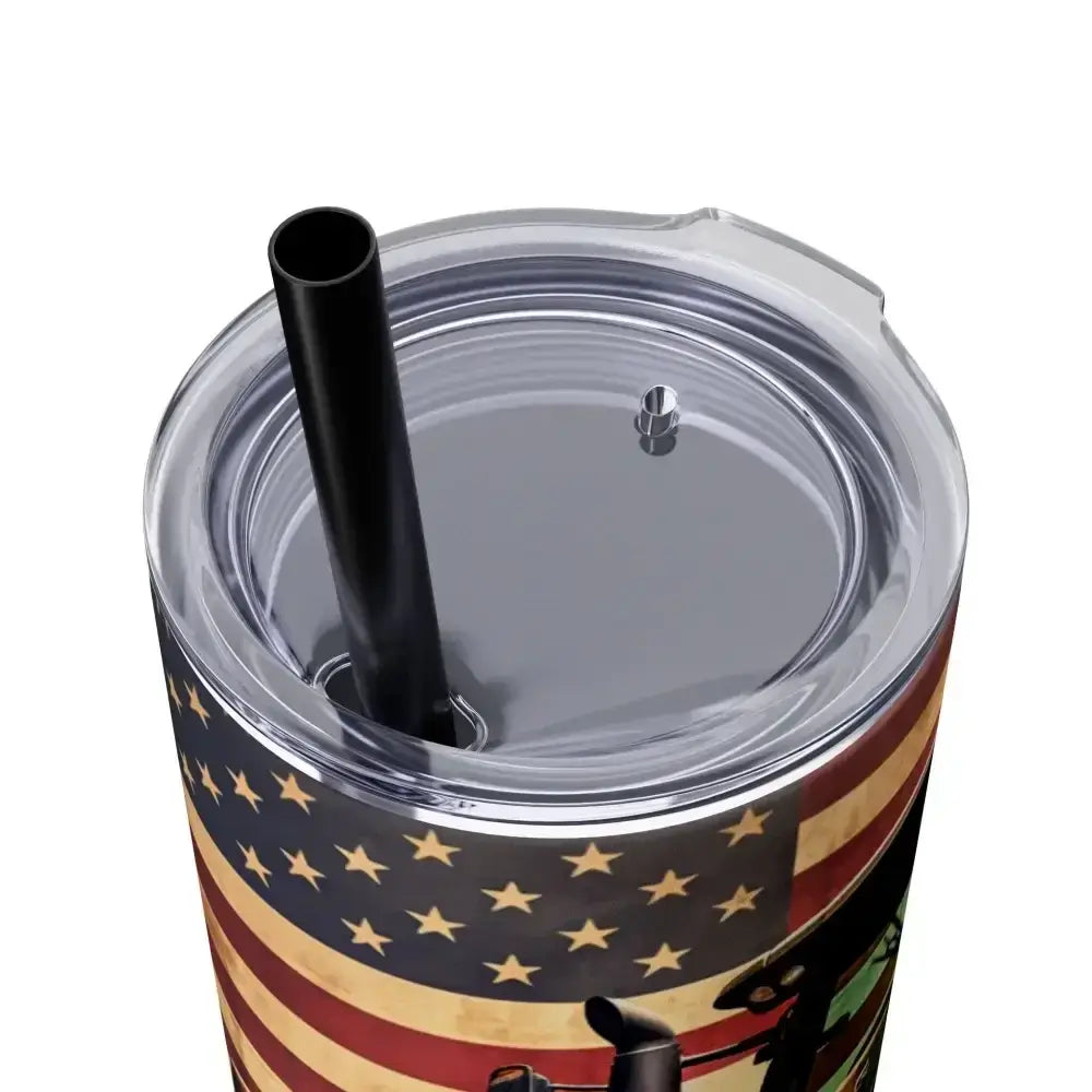 Classic Tractor Skinny Tumbler, Patriotic Gifts, Gifts for Farmers