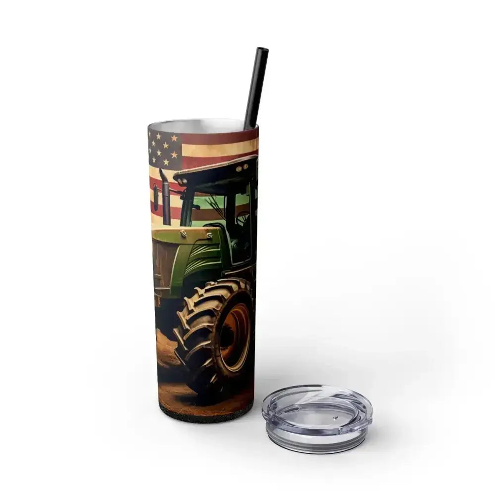Classic Tractor Skinny Tumbler, Patriotic Gifts, Gifts for Farmers