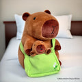 Coco the Capybara and Her Baby Plushie Set, Adorable 12" Stuffed Animal Toy Gift for Children - Quarter Circle AK Boutique