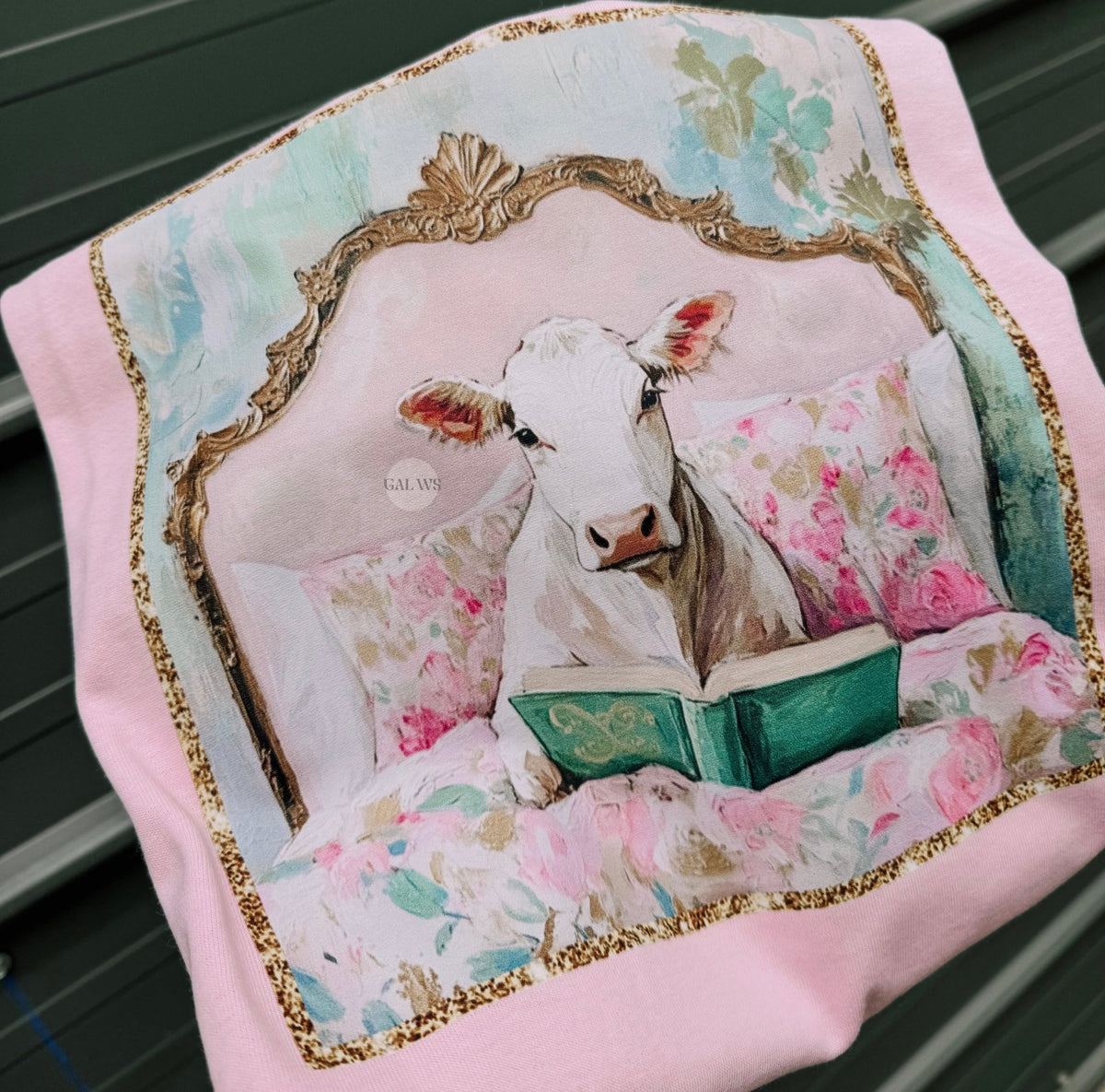 Cow floral bed tee or sweatshirt - Quarter Circle AK Boutique
