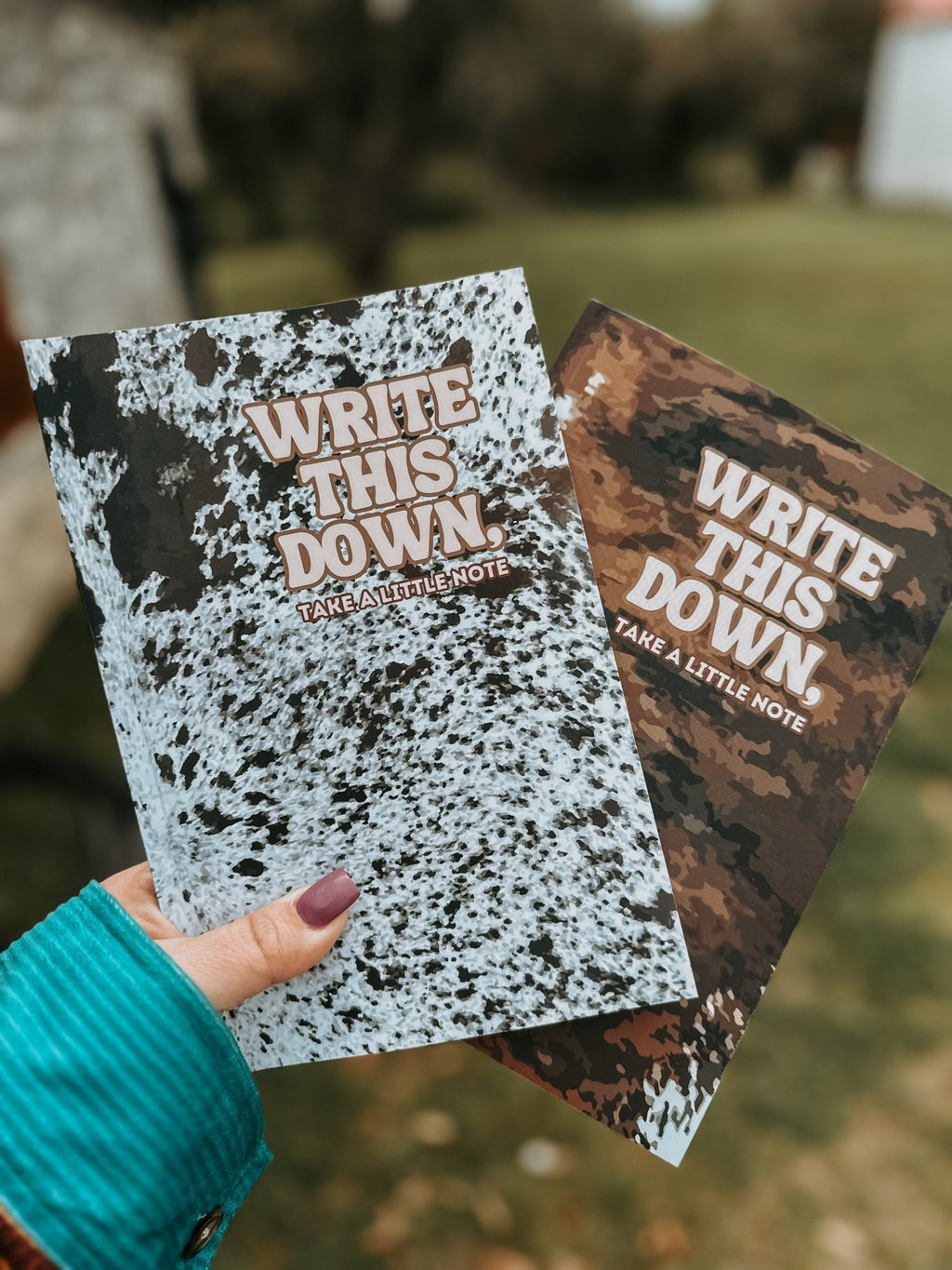 Cow Hide Print Lined Journals - Quarter Circle AK Boutique