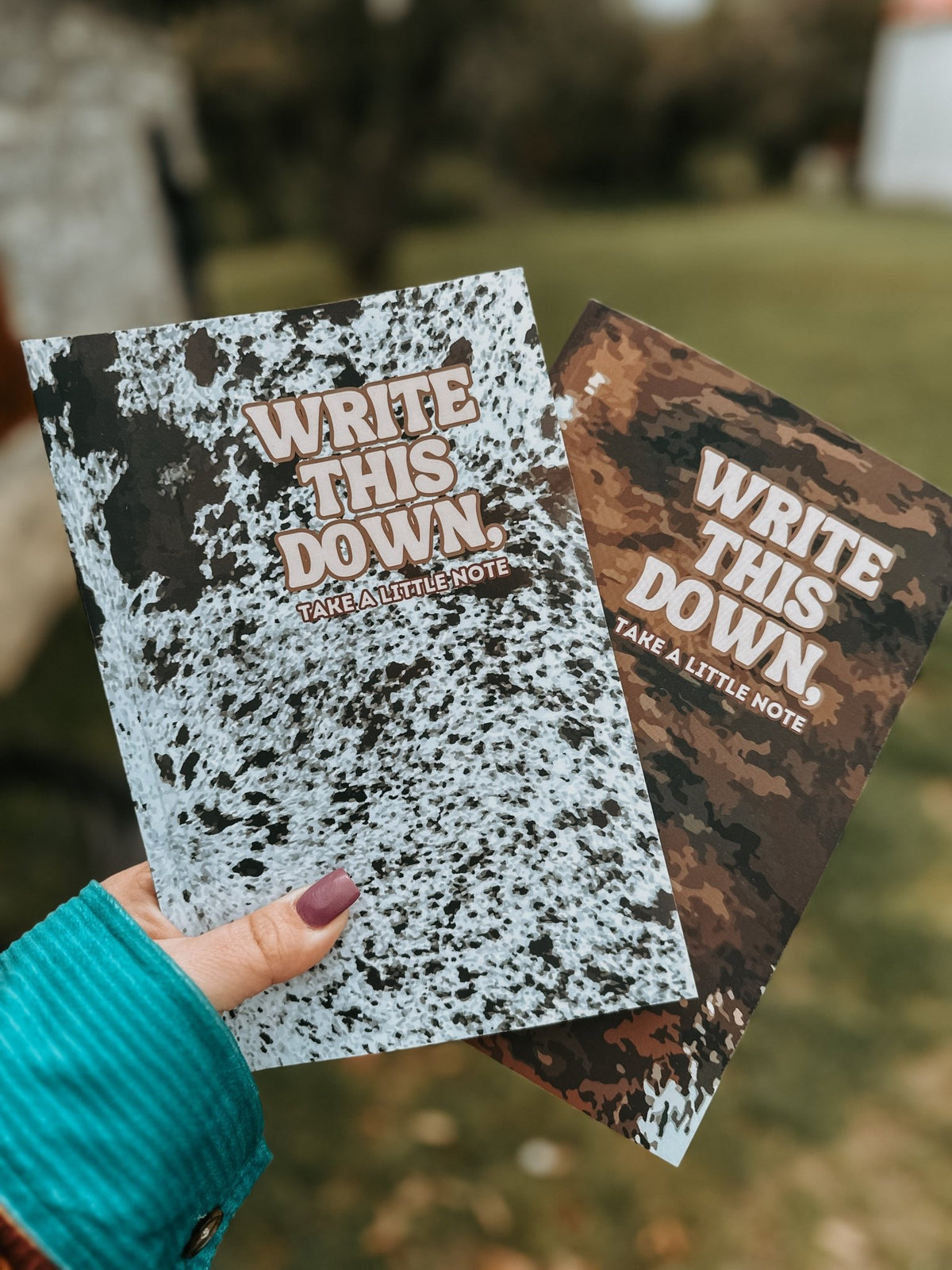 Cow Hide Print Lined Journals - Quarter Circle AK Boutique