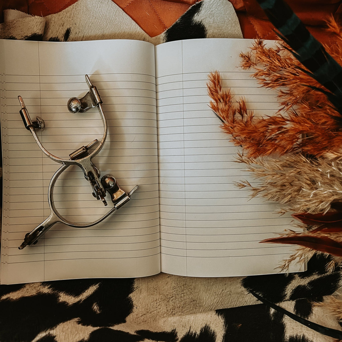 Cow Hide Print Lined Journals - Quarter Circle AK Boutique