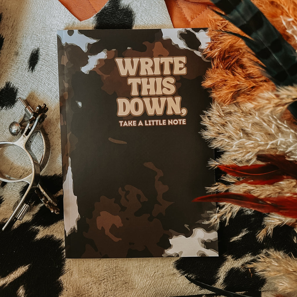 Cow Hide Print Lined Journals - Quarter Circle AK Boutique