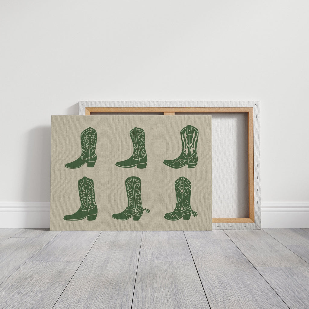 Cowboy Boots Wall Art – Western Country Aesthetic Print - Quarter Circle AK Boutique