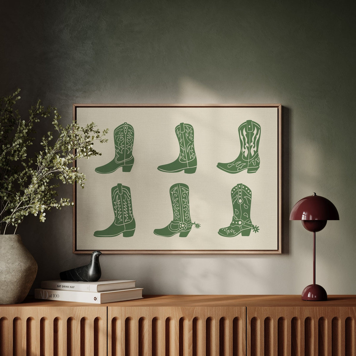 Cowboy Boots Wall Art – Western Country Aesthetic Print - Quarter Circle AK Boutique