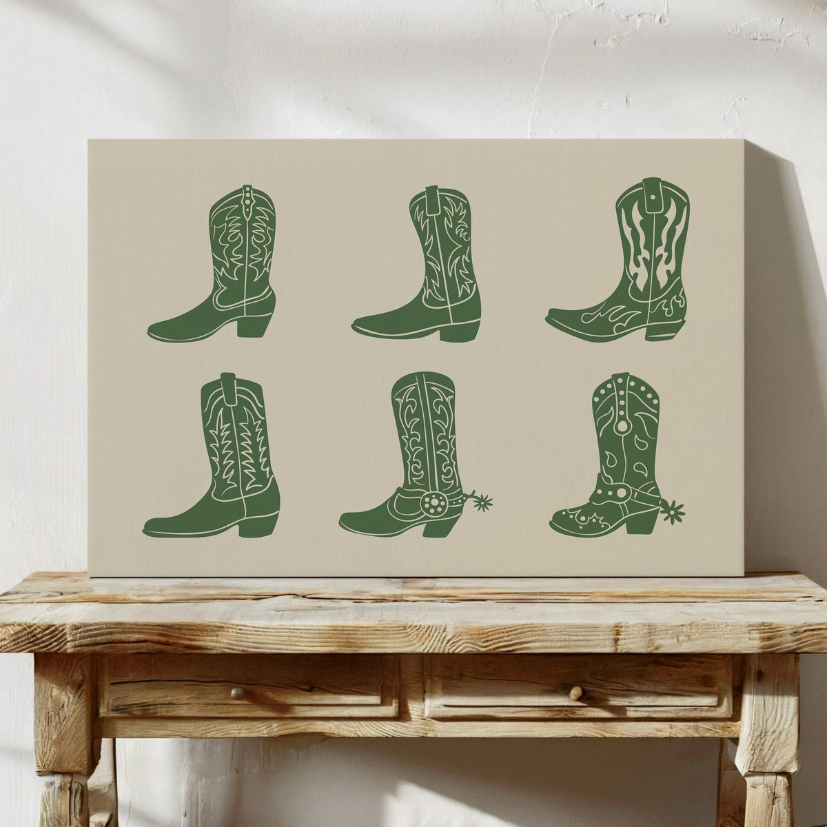 Cowboy Boots Wall Art – Western Country Aesthetic Print - Quarter Circle AK Boutique