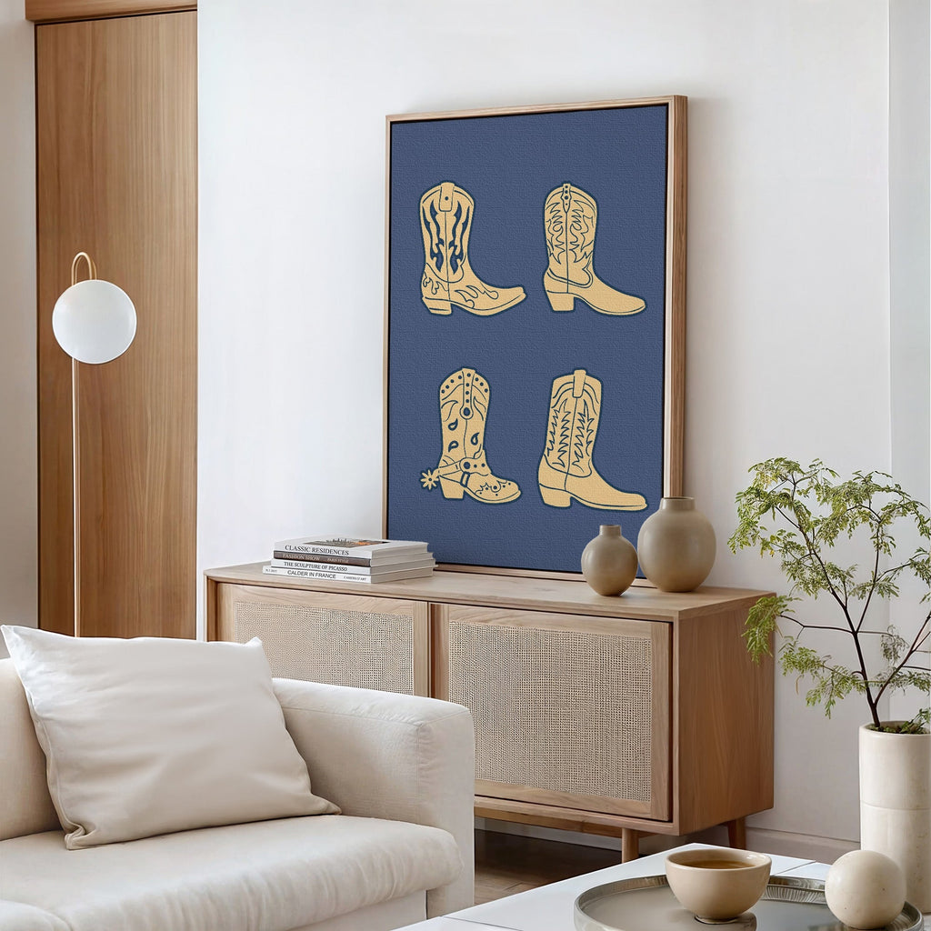 Cowboy Boots Wall Art – Western Country Decor Print - Quarter Circle AK Boutique
