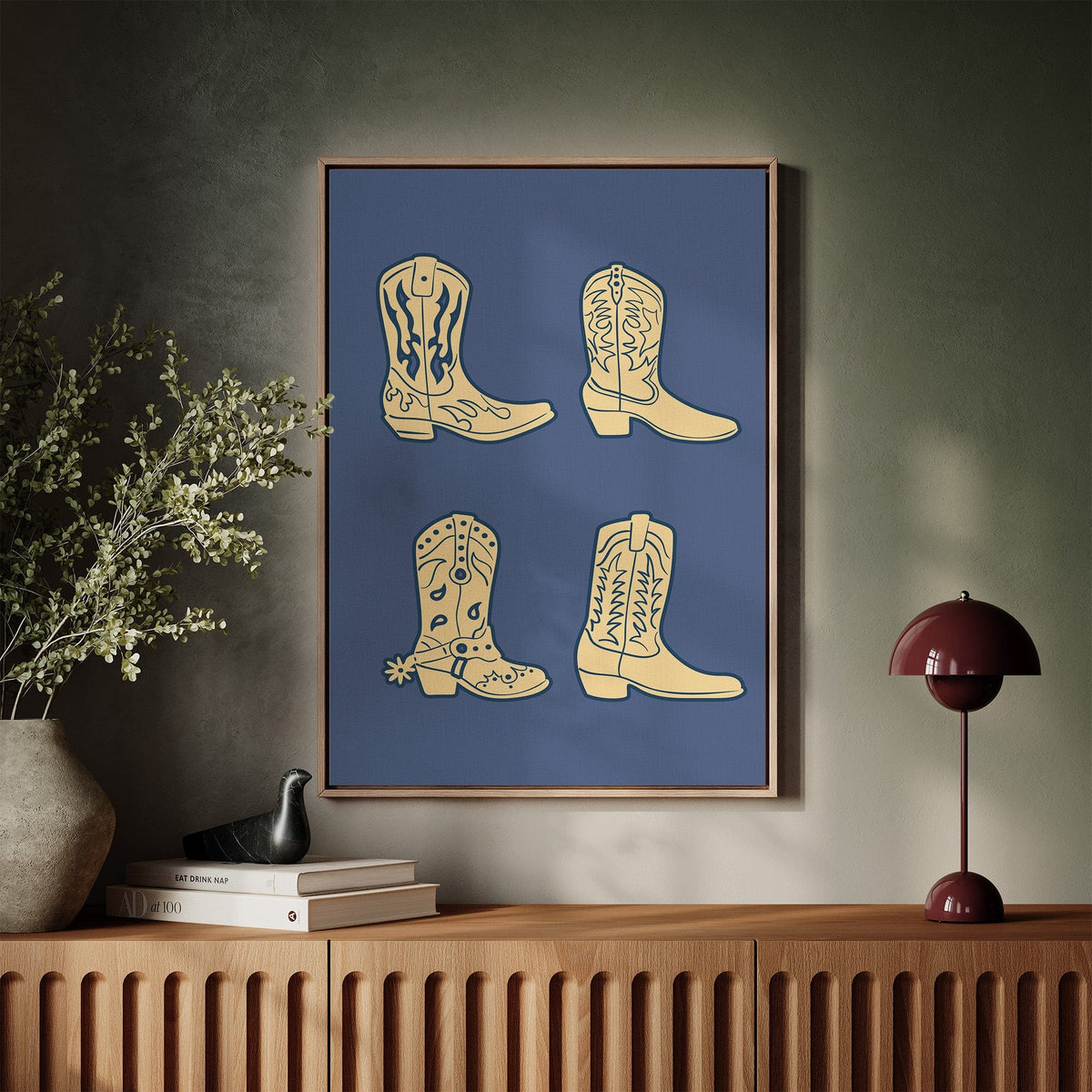 Cowboy Boots Wall Art – Western Country Decor Print - Quarter Circle AK Boutique