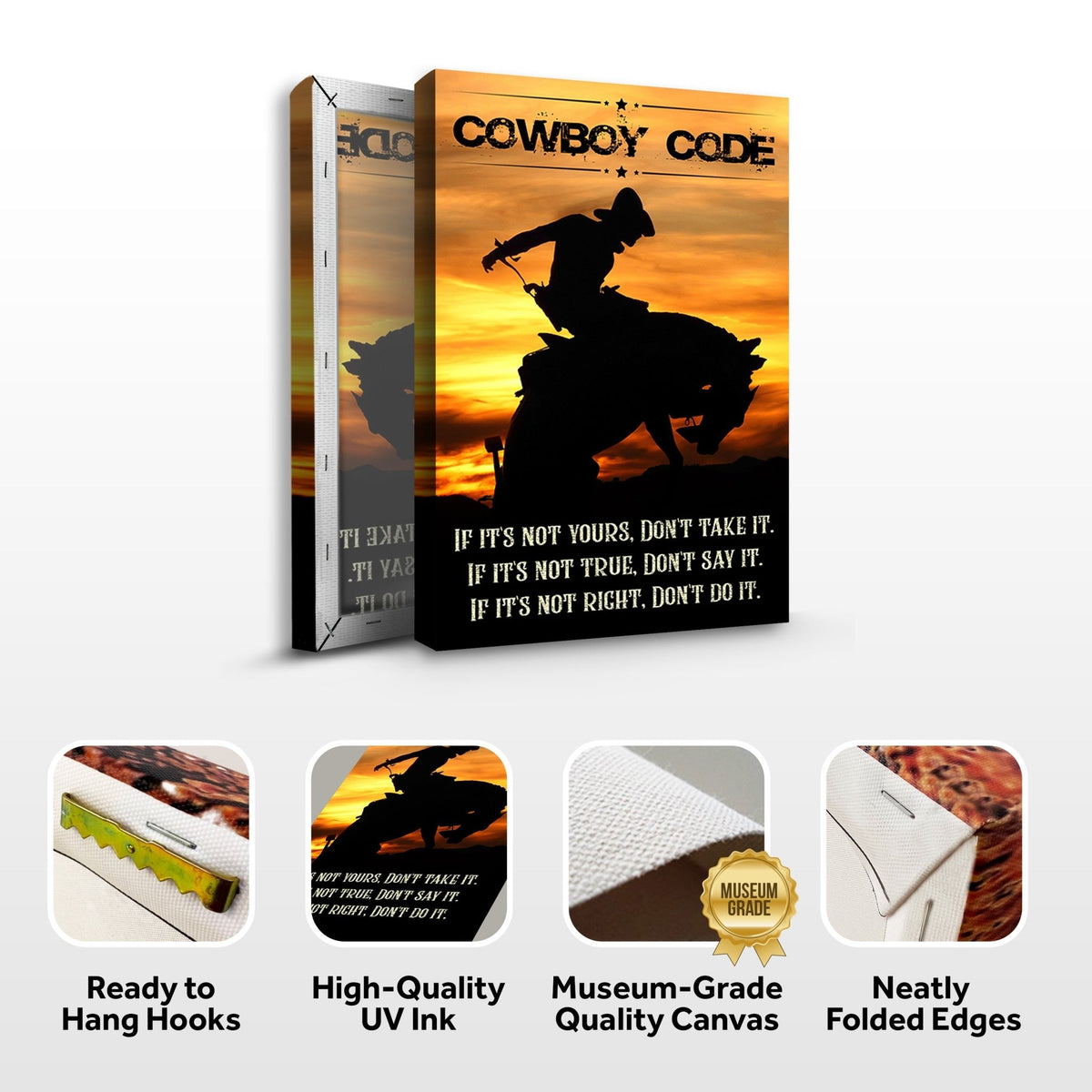 Cowboy Code Sign II - Quarter Circle AK Boutique
