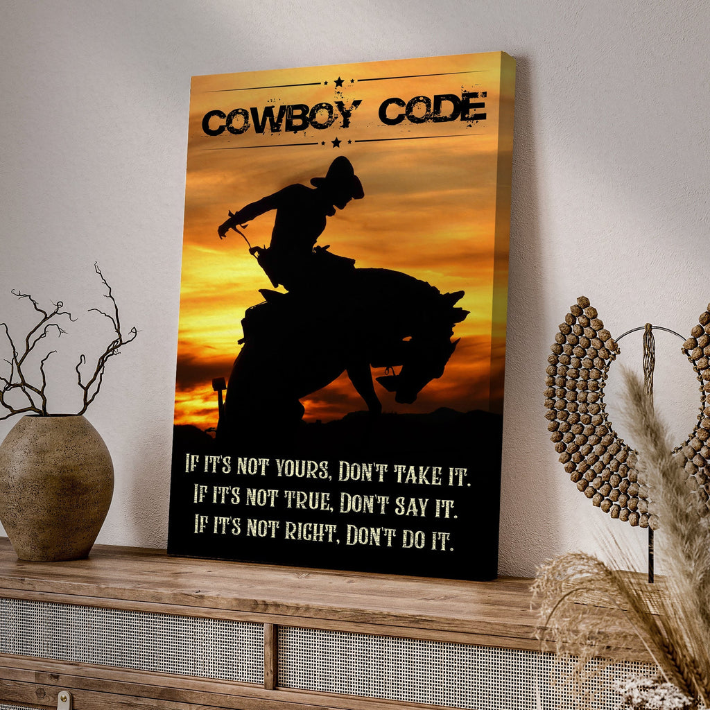 Cowboy Code Sign II - Quarter Circle AK Boutique