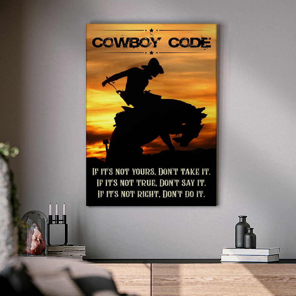 Cowboy Code Sign II - Quarter Circle AK Boutique