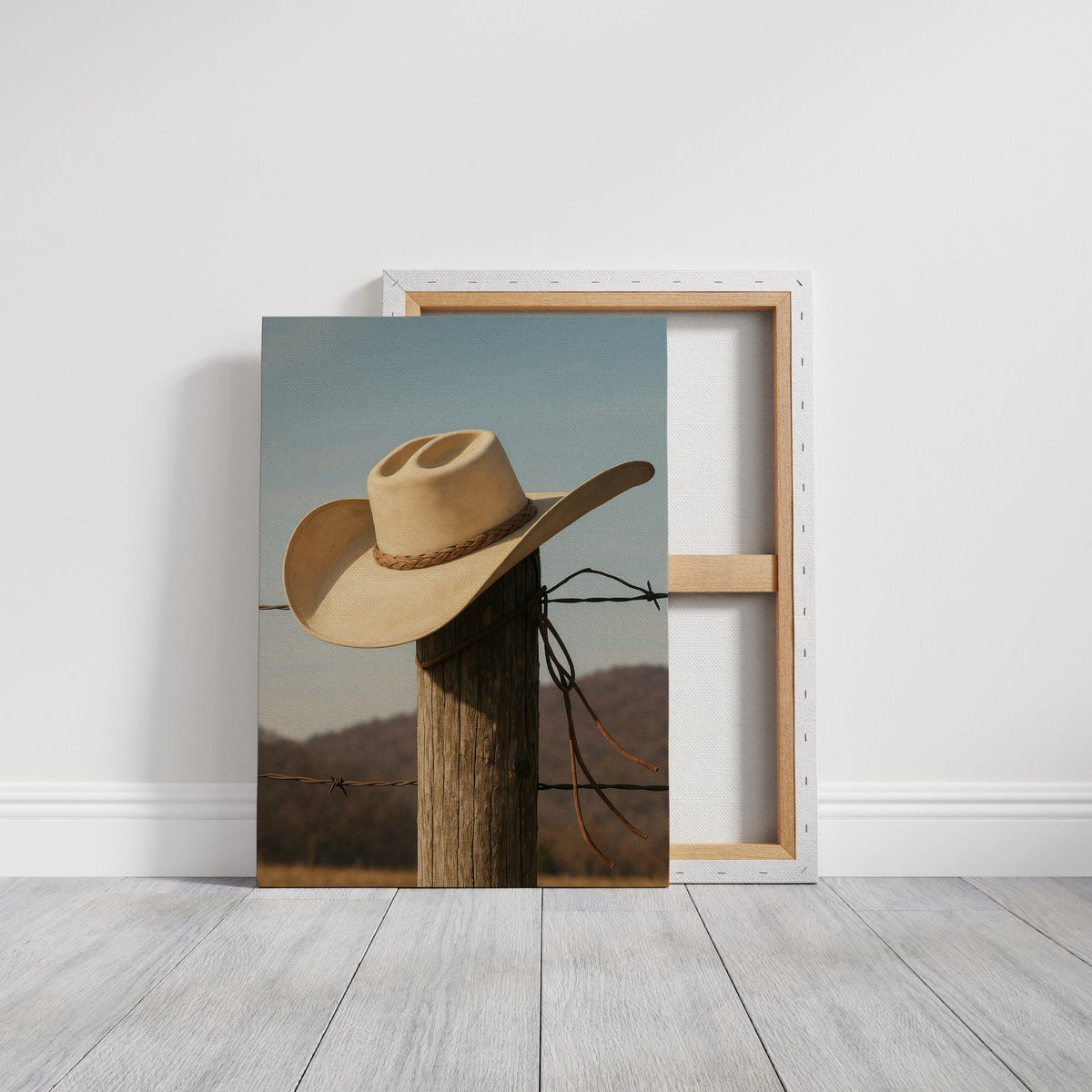 Cowboy Hat on Fence Post - Quarter Circle AK Boutique