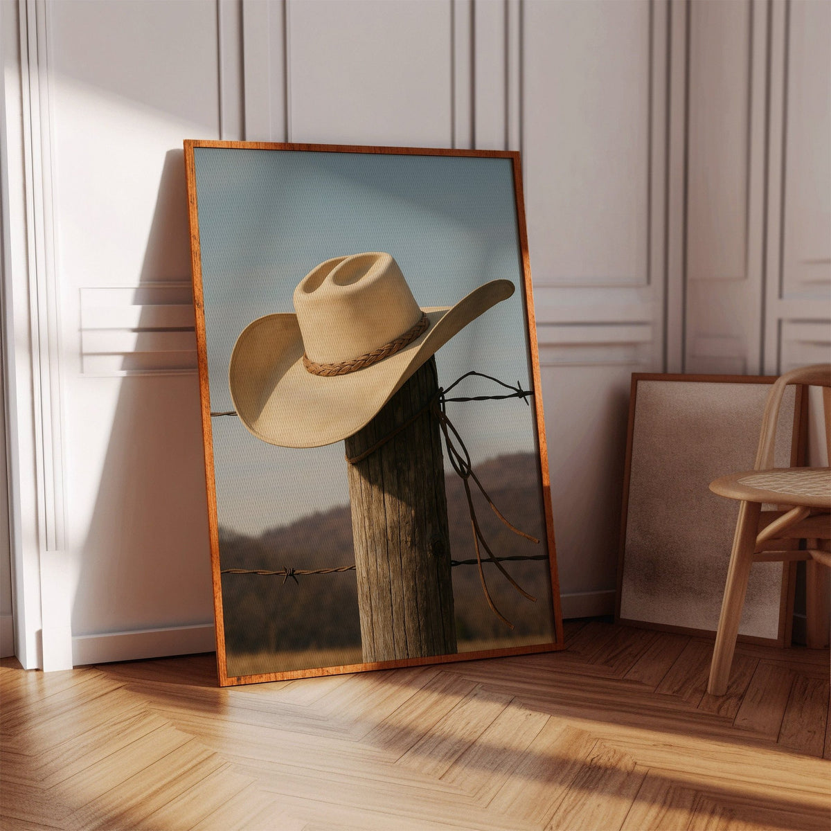 Cowboy Hat on Fence Post - Quarter Circle AK Boutique