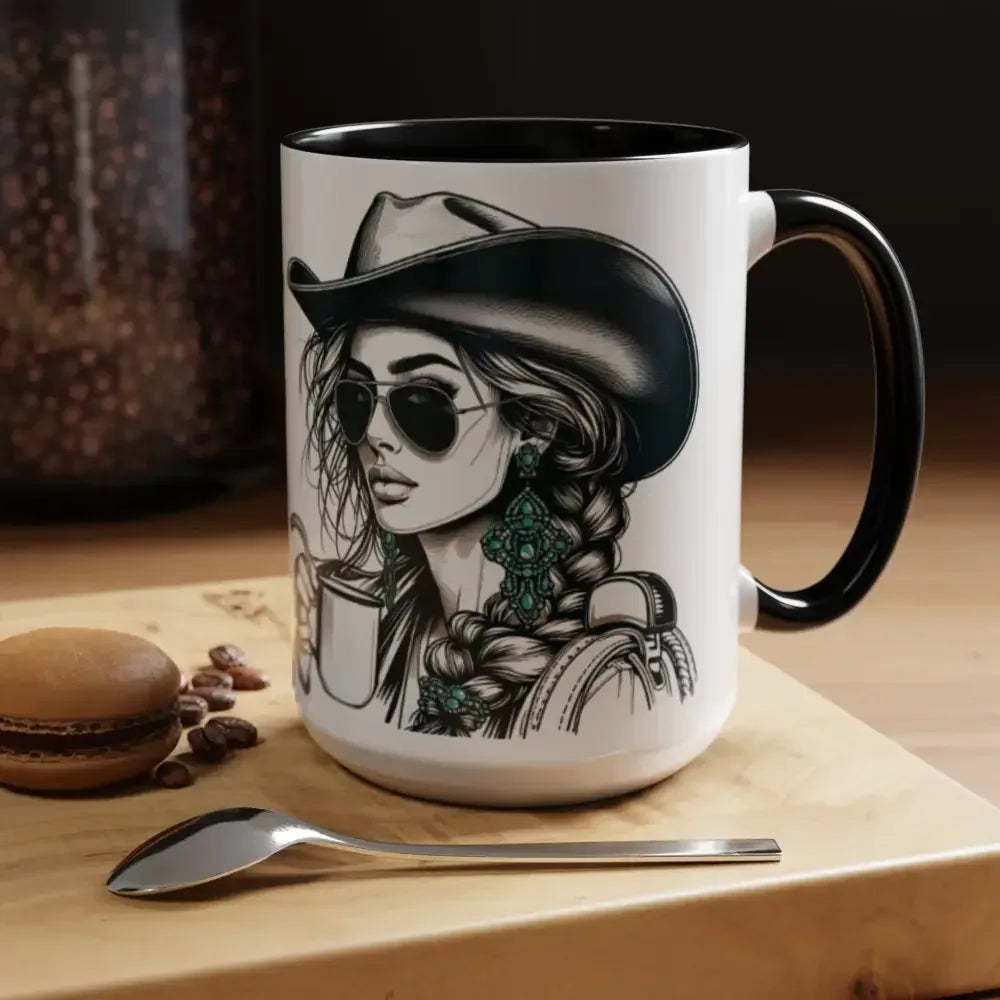 Cowgirl Coffee Mug, Cowgirls and Coffee, Rodeo, Western Enthusiasts