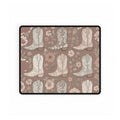 Cowgirl Boot Desk Mat | Western Floral Boho Mouse Pad for Country-Chic Workspaces - Quarter Circle AK Boutique