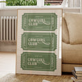 Cowgirl Club Ticket Print – Western Aesthetic Wall Art - Quarter Circle AK Boutique