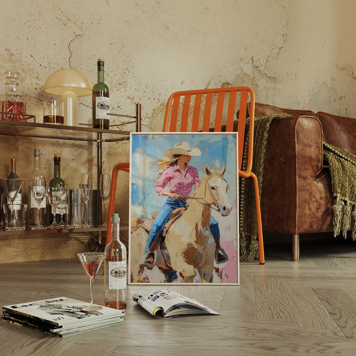 Cowgirl on Horseback – Western Rodeo Wall Art - Quarter Circle AK Boutique