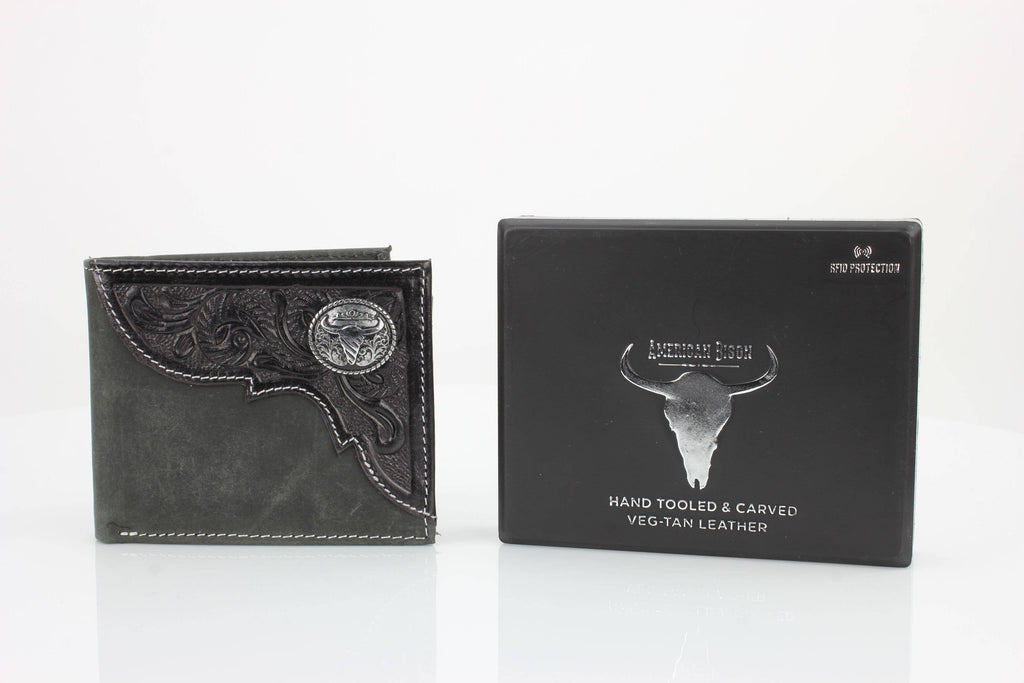The Stockyard Tooled Leather Bifold Wallet | Branding Iron Western Wear
