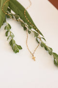 Dainty Cross Necklace - Quarter Circle AK Boutique