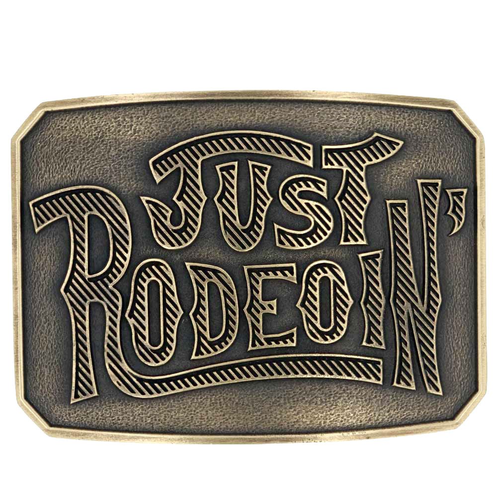 Dale Brisby Just Rodeoin' Attitude Belt Buckle - Quarter Circle AK Boutique