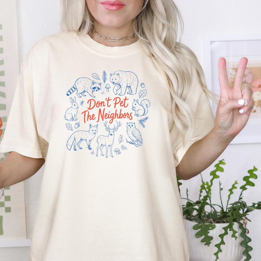 Cabin Core Shirt – Raccoon Hiking Tee With Woodcut Nature Lover Design