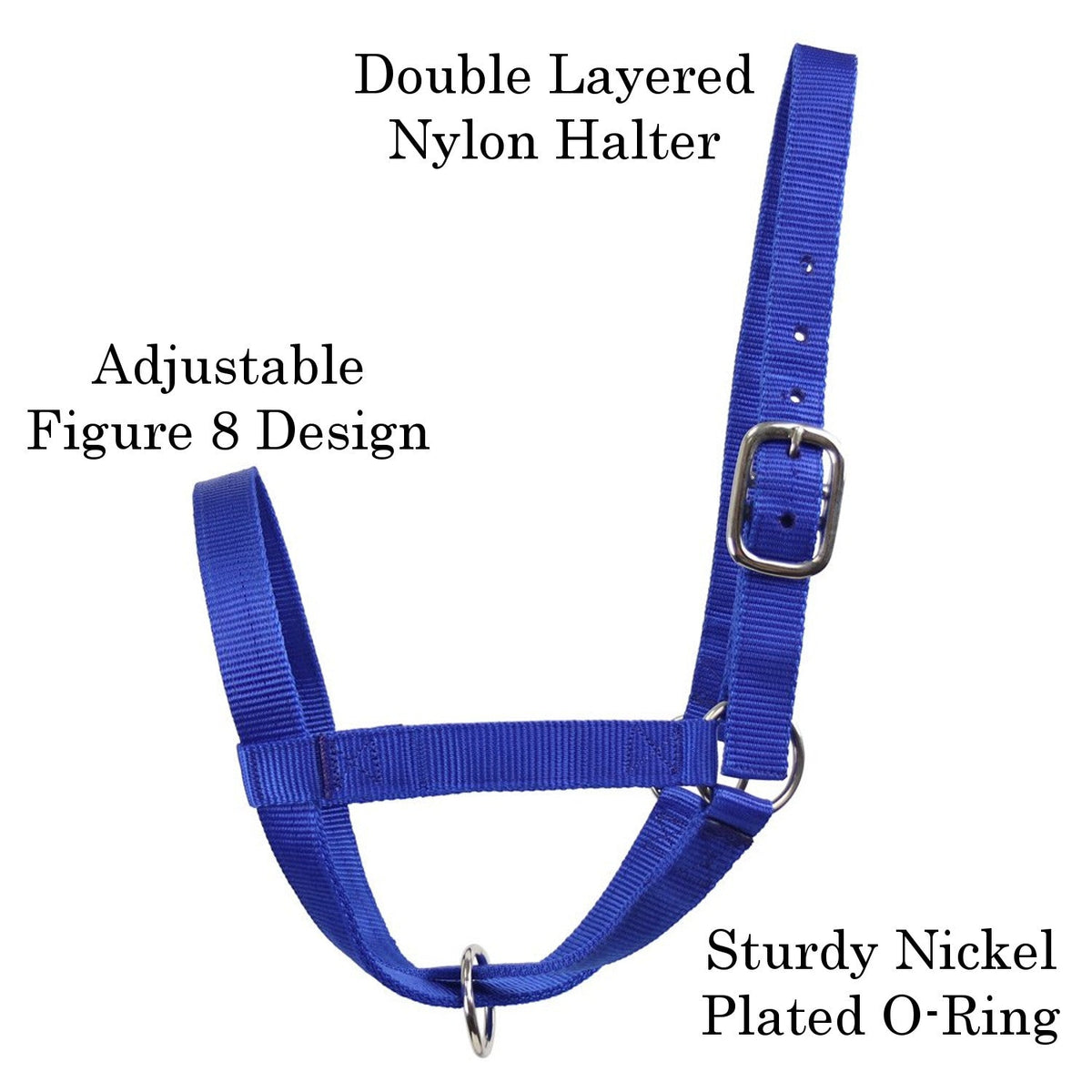 Derby Originals Adjustable Nylon Livestock Cattle Halters - Quarter Circle AK Boutique