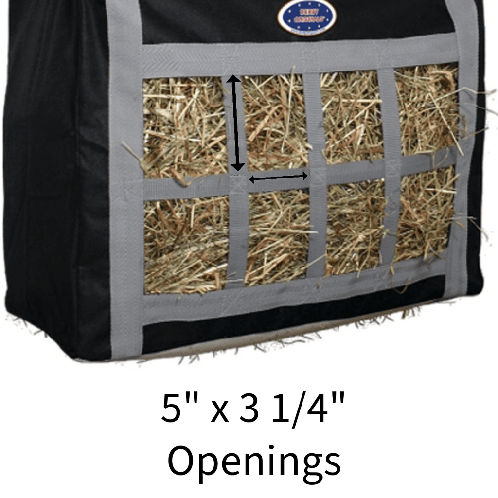 Derby Originals Top Load Slow Feeder Hay Bag – 5" x 3.25" Openings – Easy or Moderate Feed Rate | Super Tough Bottom – 6-Month Warranty - Quarter Circle AK Boutique