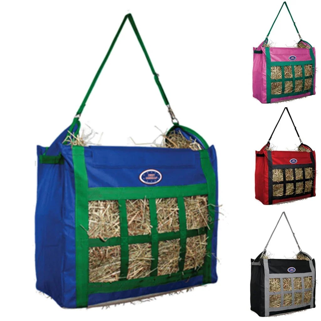 Derby Originals Top Load Slow Feeder Hay Bag – 5" x 3.25" Openings – Easy or Moderate Feed Rate | Super Tough Bottom – 6-Month Warranty - Quarter Circle AK Boutique