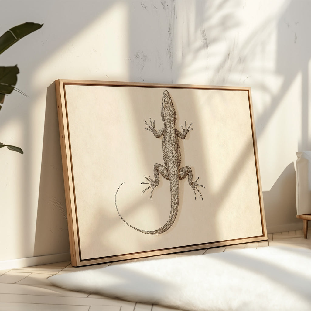 Desert Dweller – Vintage Lizard Scientific Illustration Print - Quarter Circle AK Boutique