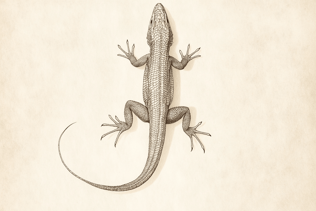Desert Dweller – Vintage Lizard Scientific Illustration Print - Quarter Circle AK Boutique