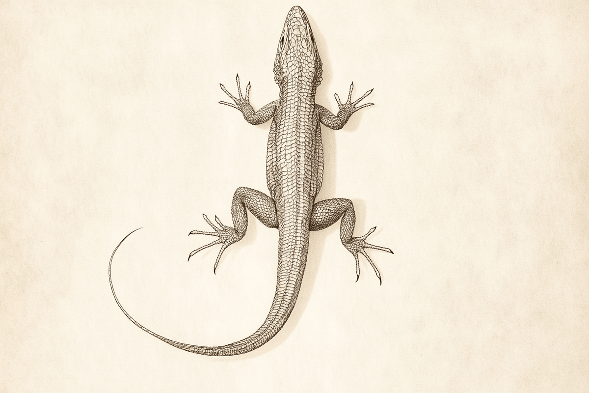 Desert Dweller – Vintage Lizard Scientific Illustration Print - Quarter Circle AK Boutique