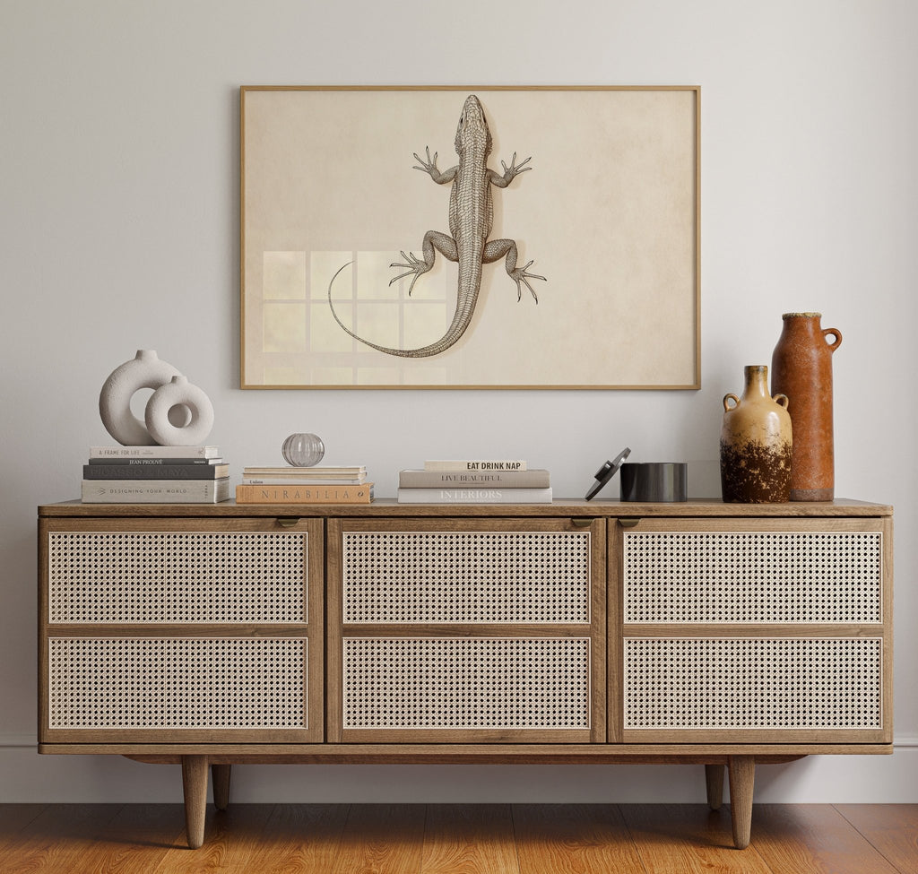Desert Dweller – Vintage Lizard Scientific Illustration Print - Quarter Circle AK Boutique