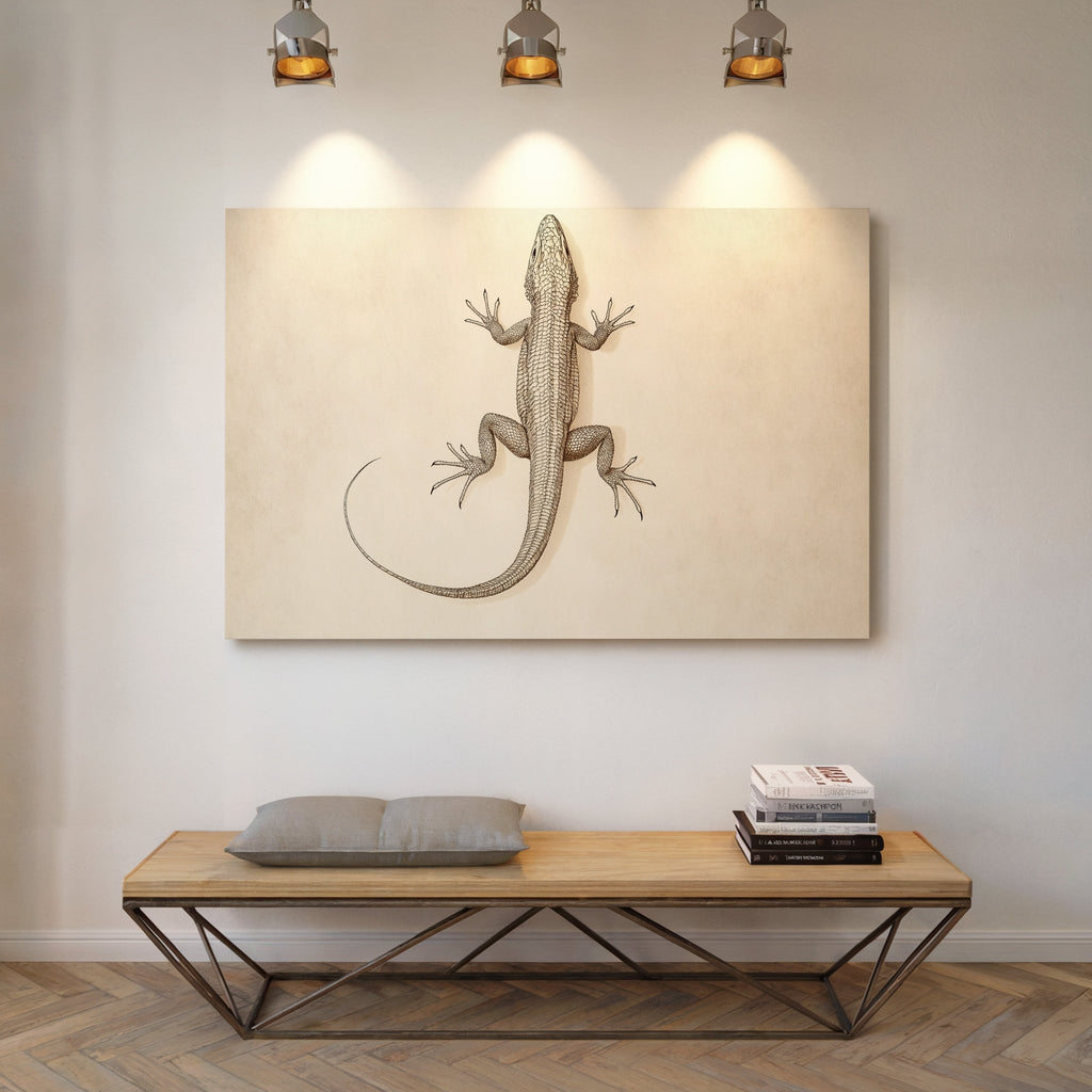 Desert Dweller – Vintage Lizard Scientific Illustration Print - Quarter Circle AK Boutique