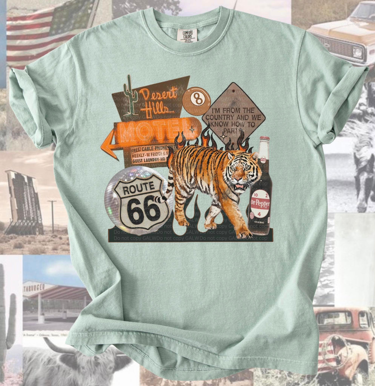 Desert hill I'm from the country collage tee or sweatshirt - Quarter Circle AK Boutique