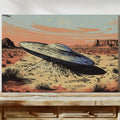 Desert Landing: UFO Shadows and Distant Skies - Quarter Circle AK Boutique