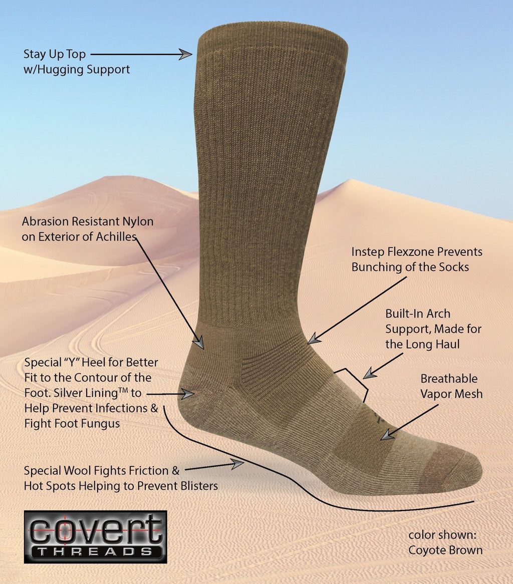Desert Sock — Military Socks for Hot Weather - Quarter Circle AK Boutique