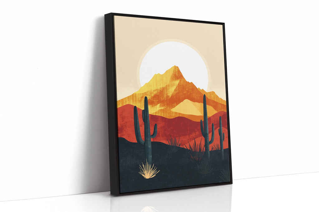 Desert Sunrise - Bold Landscape Art - Quarter Circle AK Boutique