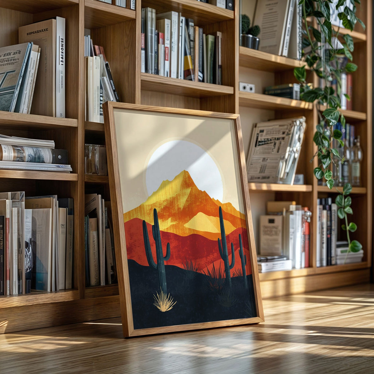 Desert Sunrise - Bold Landscape Art - Quarter Circle AK Boutique