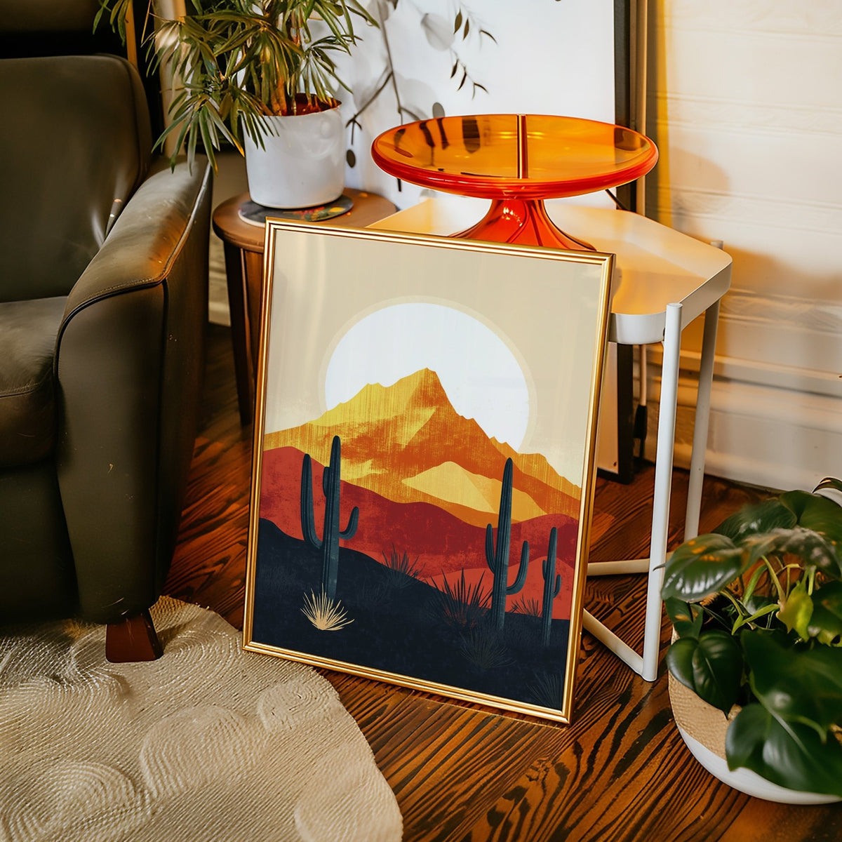 Desert Sunrise - Bold Landscape Art - Quarter Circle AK Boutique