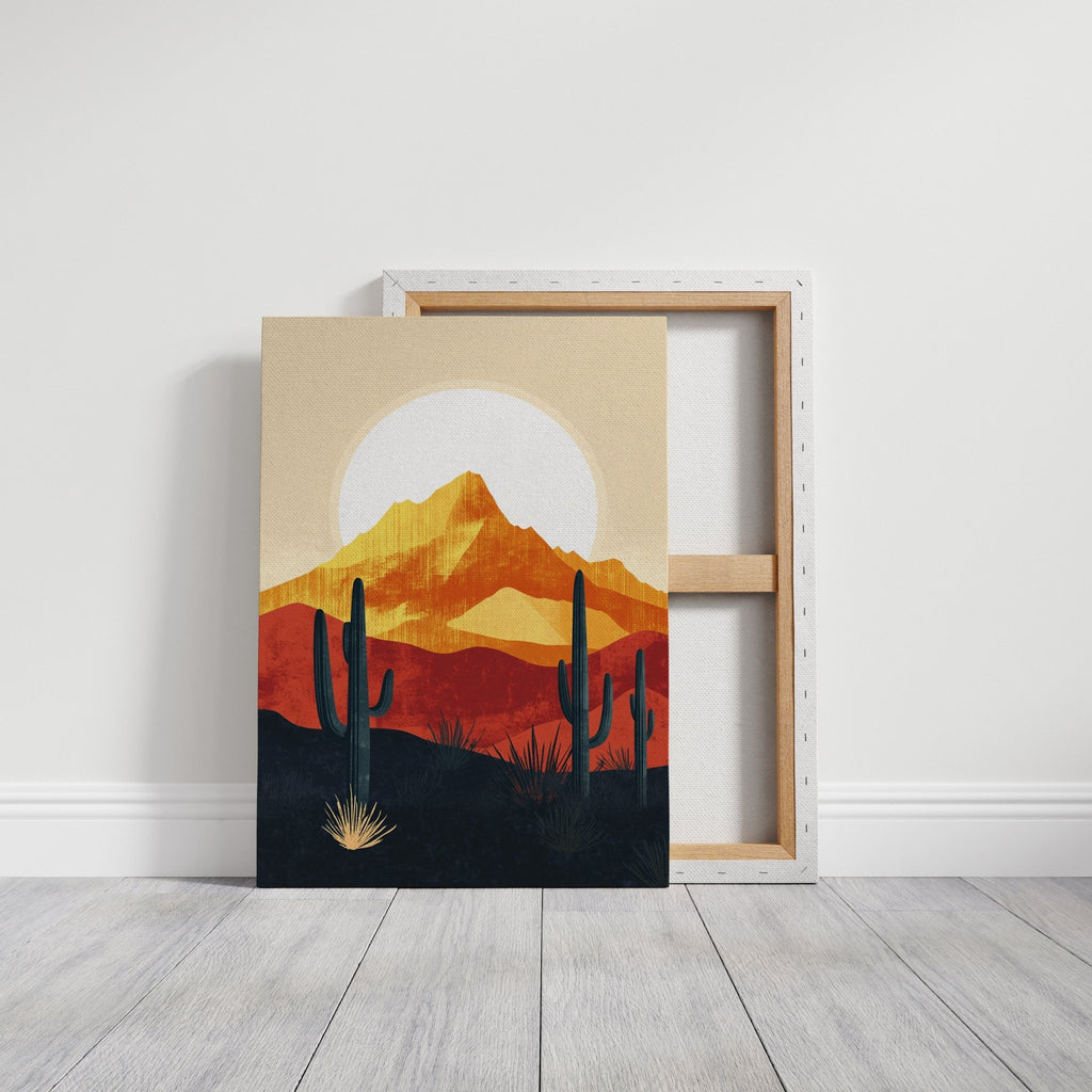 Desert Sunrise - Bold Landscape Art - Quarter Circle AK Boutique