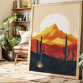 Desert Sunrise - Bold Landscape Art - Quarter Circle AK Boutique