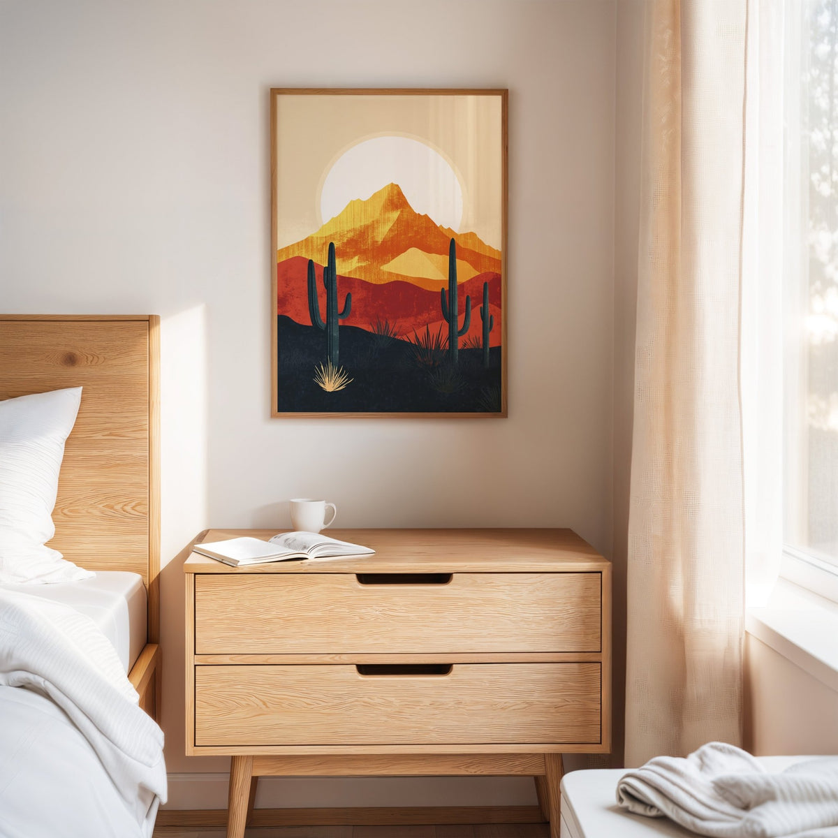 Desert Sunrise - Bold Landscape Art - Quarter Circle AK Boutique