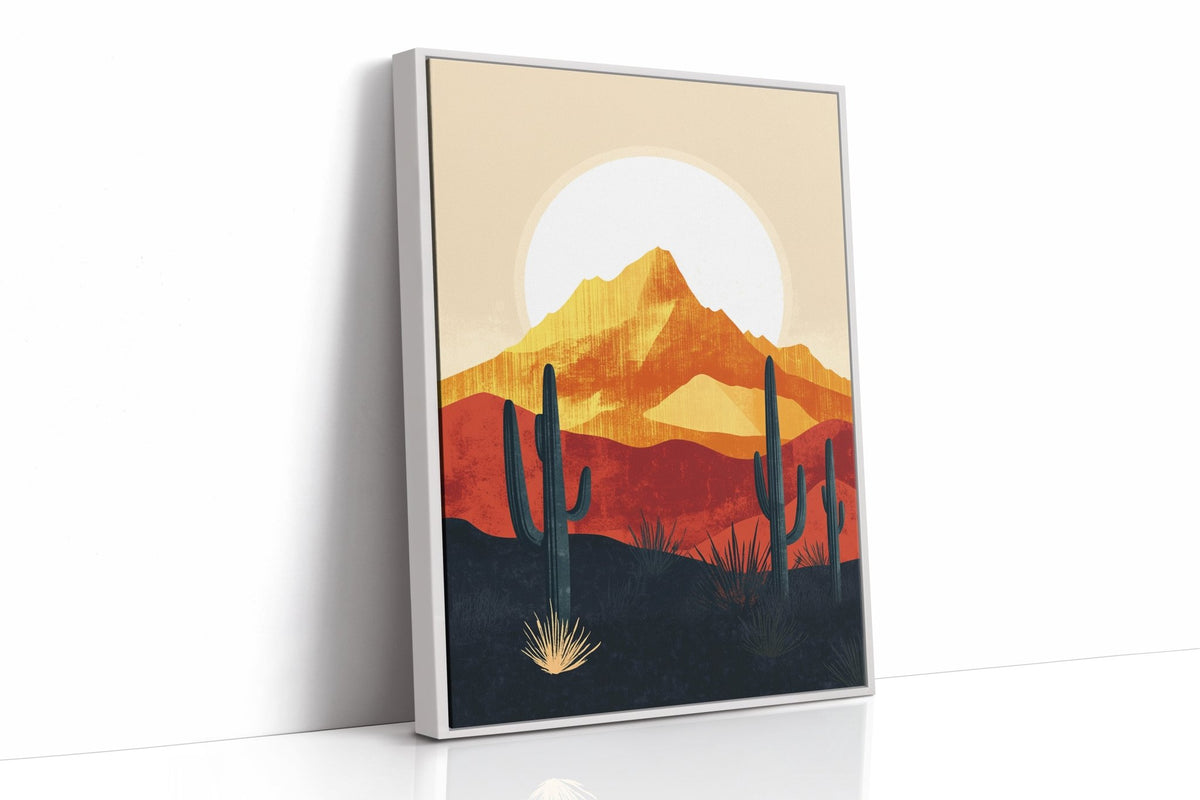 Desert Sunrise - Bold Landscape Art - Quarter Circle AK Boutique