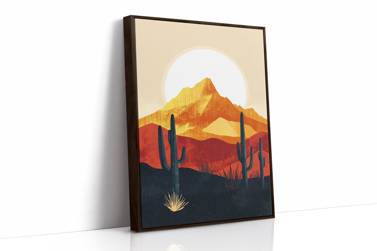Desert Sunrise - Bold Landscape Art - Quarter Circle AK Boutique