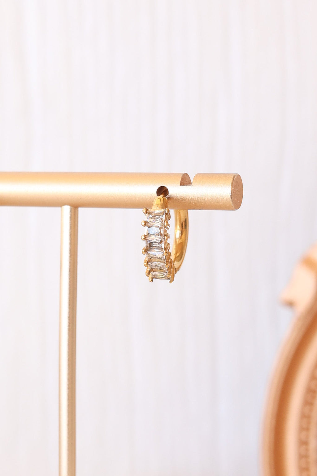 Diamond Hoop - Quarter Circle AK Boutique