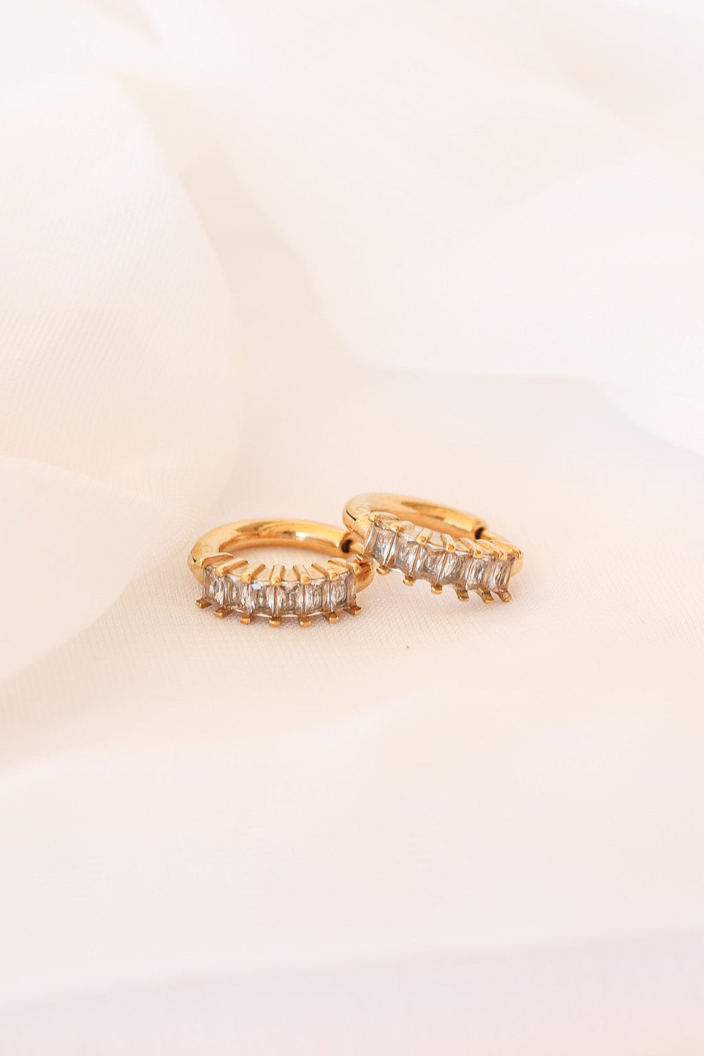 Diamond Hoop - Quarter Circle AK Boutique