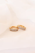 Diamond Hoop - Quarter Circle AK Boutique